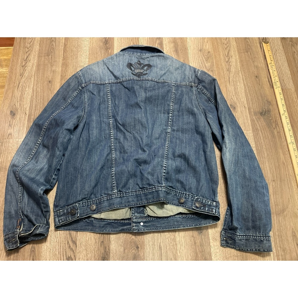 Seven7 Jacket, Men's Size XL, Blue, Denim Jean, Button Up, Chest Pockets